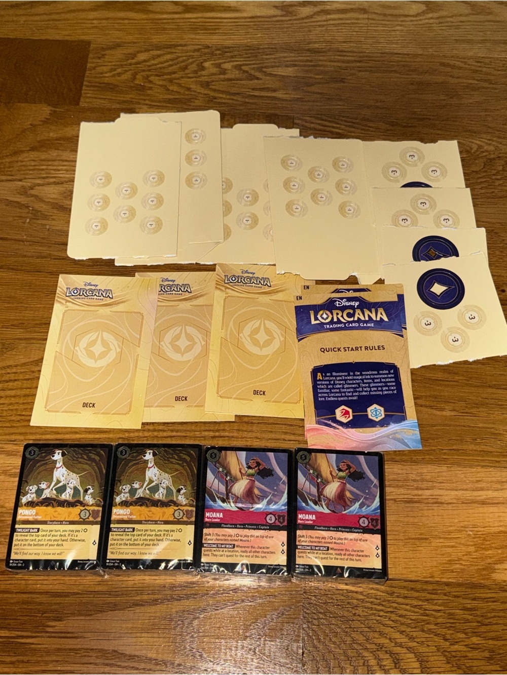 New lot of 4  Disney Lorcana 60 Card Starter Decks And tokens​